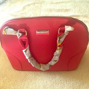 BCBG bowler handbag with scarf